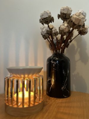 brûle parfum métallisé