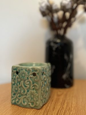 brûleur fleuri bleu